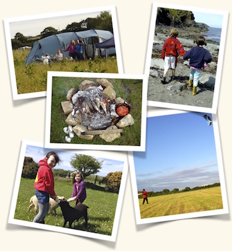 Photos of campers in Pembrokeshire